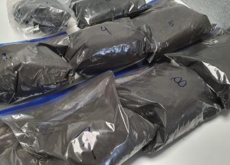 Pussitettuja nokinäytteitä.