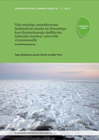 Kuvituskuva otsoni- ja -kaasuasetusten valvontaohjeen kannesta