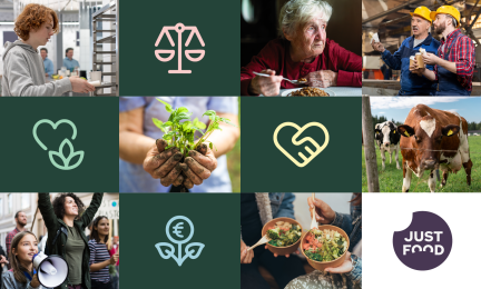 Kuvien ja symbolien mosaiikki, joka kokoaan reseptikorttien teemat yhteen.