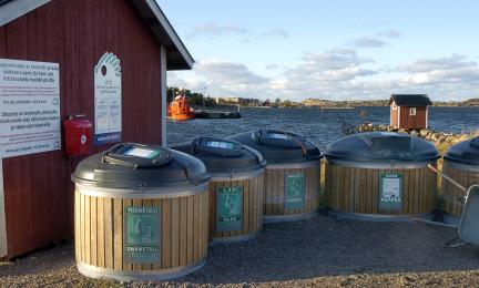 Lajittelupiste rannalla