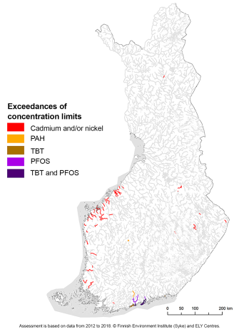 Exceedances of concentration limits.